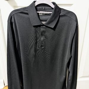 Nike Men's Dri-FIT Golf Tour Performance Long Sleeve Polo - Black - Size M